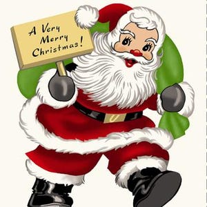 24&quot;x44&quot; Santa&#39;s Coming to Town Cotton Fabric Panel by Stacy West - Henry Glass Fabrics #1981P-86 - Sold by the Panel