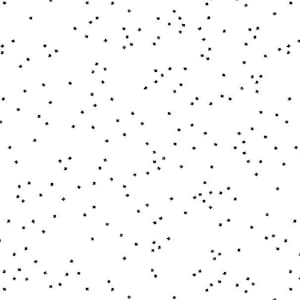 Black Confetti Blossoms on White Quilt Cotton Fabric by Christopher Thompson for Riley Blake Designs #C730-BLACK - Continuous 1/2 Yard