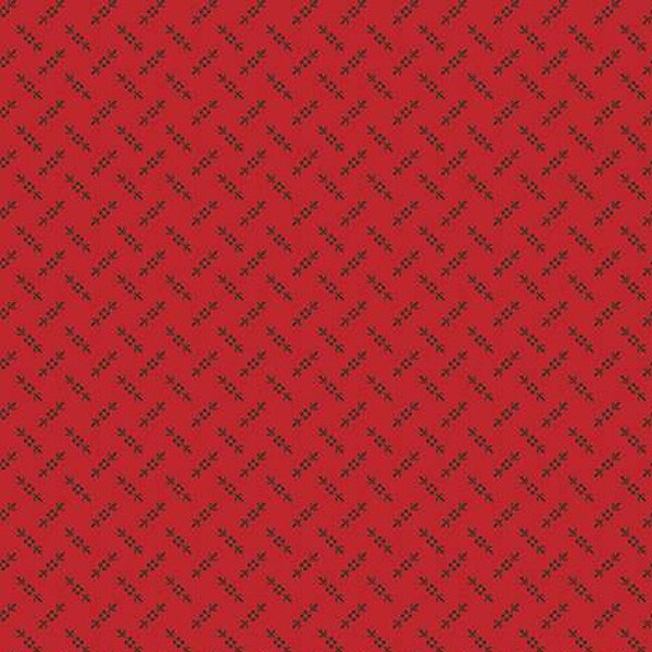 Schoolhouse Red Shirting Quilt Cotton Fabric from Calico by Lori Holt of Bee in My Bonnet - Riley Blake - C12850-RED - Continuous 1/2 Yard