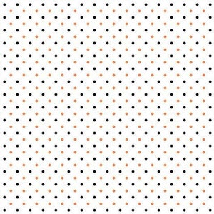 Orange/Black Swiss Polka Dot by RBD Designers for Riley Blake Designs - C660-HALLOWEEN - Continuous 1/2 Yard