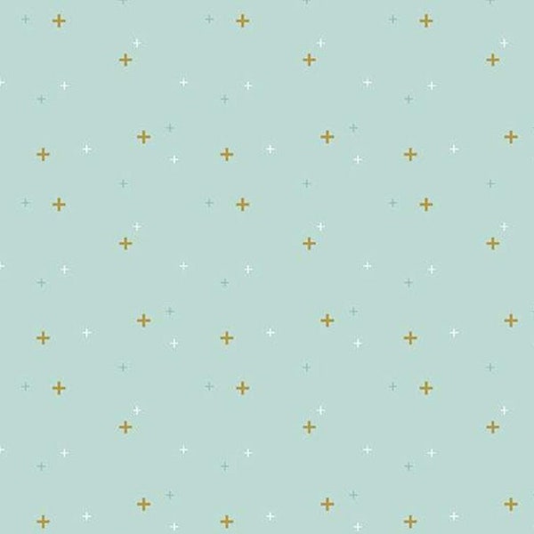 Sparkler Songbird Quilt Cotton Fabric by Melissa Mortenson for Riley Blake - Gold Metallic Sparkle - SC650-SONGBIRD