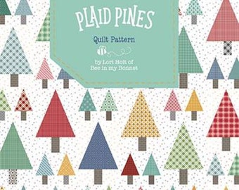 Bee Plaids Pines Quilt Pattern by Lori Holt of Bee in my Bonnet - P120 - Paper Pattern with Instructions to Make a 72" x 80" Quilt