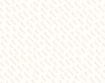 Color List Pink Text Quilt Cotton Fabric - Hush Hush Collection by Christopher Thompson for Riley Blake - C11176-COLOR - Continuous 1/2 Yard