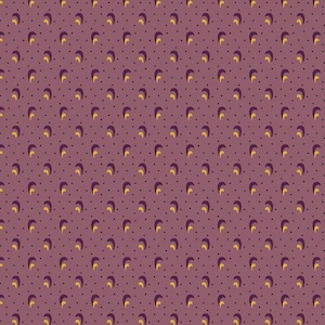 Parasol Quilt Cotton Fabric from 19th Century Sparklers by Pam Buda Collection for Marcus Fabrics #R171094D  PURPLE - Continuous 1/2 Yard