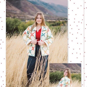 Quilted Jacket Pattern by Paula McKinlay #P204-JACKET - Printed Paper Pattern with Instructions to Make a One Size Fits Most Quilted Jacket