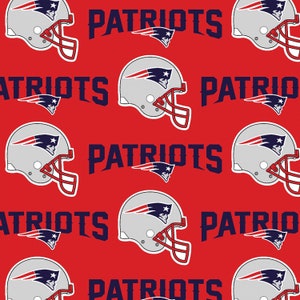 58&quot;/60&quot; Wide NFL Football New England Patriots Sports Team 100% Cotton by Fabric Traditions - #6467-D - Continuous 1/2 Yard