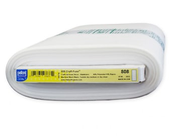 Craft-Fuse Light Iron-On Non-Woven Stabilizer Interfacing by Pellon - #808P-White - 20" Wide - Sold by the Continuous Yard