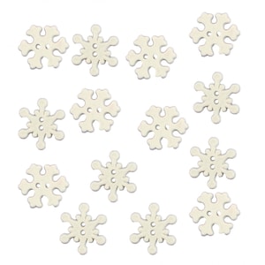 Vakantiecollectie Sneeuwvlokken Assortiment knopenpakket - 14-delig knopenpakket van Buttons Galore & More - #4748 - Sneeuwvlokversieringen