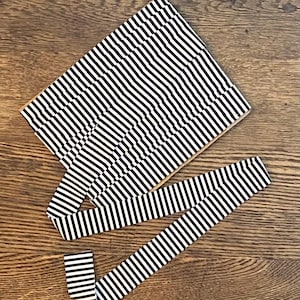 Pre-made Quilt Binding - 1/8&quot; Black and White Stripe Quilt Cotton Fabric from Riley Blake  - Single Fold 1.25&quot; Quilt Binding By the Yard
