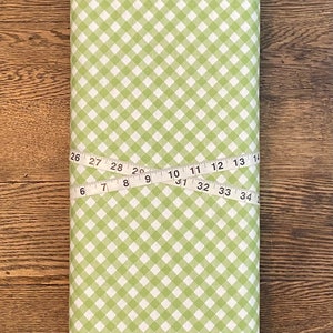 Debbie Plaid Granny Green Quilt Cotton Fabric - Bee Ginghams by Lori Holt of Bee in My Bonnet - Riley Blake - C12550 - Continuous 1/2 Yard image 2