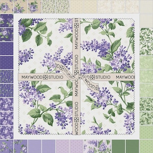 Lilac Lane 10&quot; Squares Floral Layer Cake by the Maywood Studio Collection #SQ-MASLILA - 42 Precut 10 inch Fabric Squares