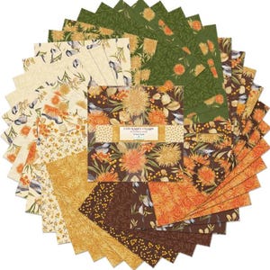 Chickadee Charm 10 Karat Crystals Quilt Cotton Layer Cake by Danielle Leone - Wilmington Prints #518-853-518 - 42 Precut 10in Fabric Squares