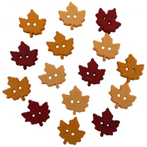 Hello Autumn Leaves ボタン パック - Buttons Galore & More の 15 個入りボタン パック - #4628 - 秋のプロジェクトの装飾に最適な各種ボタン