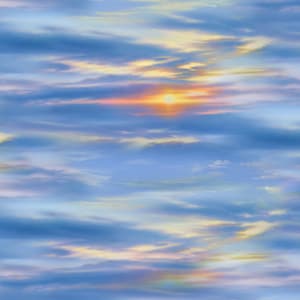 Blue Sunrise Quilt Cotton Fabric from Landscape Medley for Elizabeth&#39;s Studio - 554E-BLU - Continuous 1/2 Yard