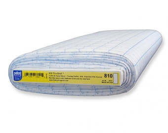 Tru-Grid 1 inch Gridded Lined Interfacing by Pellon #810-WHITE - 44&quot; Wide - Sold by the Continuous Yard