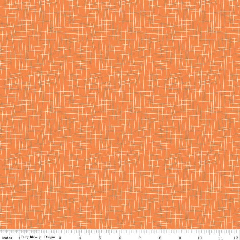Your Choice of Fat Quarters Half Yard or One Yard Bundle Riley Blake Designs 5 Piece Assorted Orange Quilt Cotton Fabric Bundle