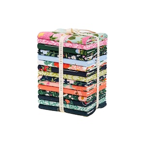 15 pc Garden and Globe Fat Quarter Quilt Cotton Fabric Bundle - Erin McManness of Paper Raven Co. for RJR Fabrics - EM200P - 15 Fat Quarters