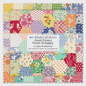 Aunt Grace Goes Scrappy 10x10 Quilt Cotton Layer Cake by Judie