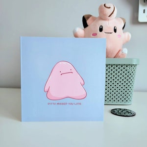 Ditto sentiu muitas saudades de você - cartão temático Pokémon da OrraOrra