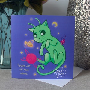 Cartão Gato Alienígena
