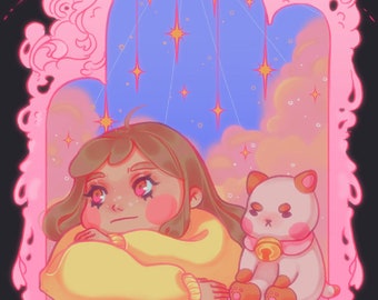 Biene und Puppycat A5 Print