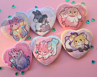 Pride Bunny Holo Pins