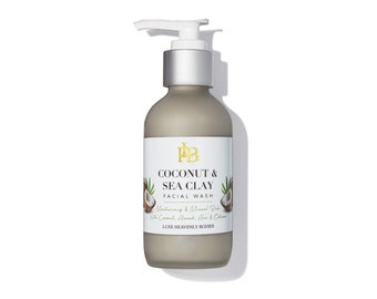 Limpiador facial de coco y arcilla marina: Limpiador desintoxicante natural