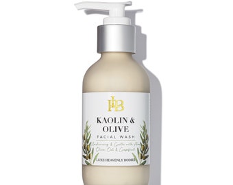 Kaolin & Olive Facial Wash, Refreshing Cleanser for Sensitive Skin