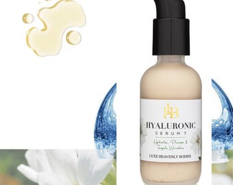 Sérum de ácido hialurónico 7 para pieles sensibles, con aloe, rosa, geranio y helicriso.