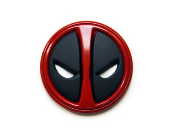 Emblema metálico 3D de Deadpool, paquete de 2, adhesivo de 3,6 cm para coche y portátil.