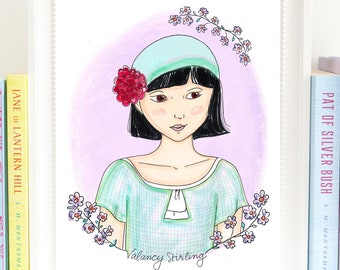 Valancy Stirling Print - Art Print - The Blue Castle print - bookworm gift - L.M. Montgomery - two sizes