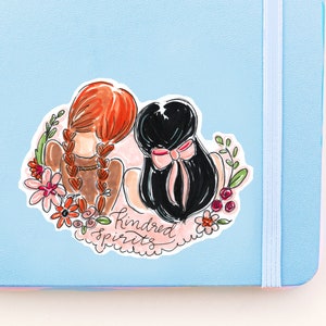 Kindred Spirits sticker- Anne and Diana - Anne of Green Gables - vinyl sticker