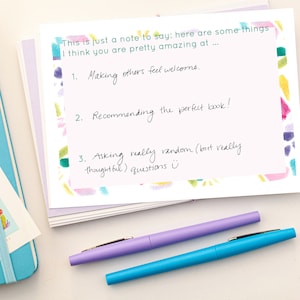 Pen Pal Briefkarten (für erwachsene Freunde!) - Freundschaftskarten Set - Happy mail