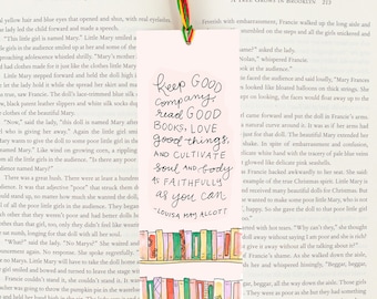 Read Good Books Bookmark - Louisa May Alcott - literary gifts