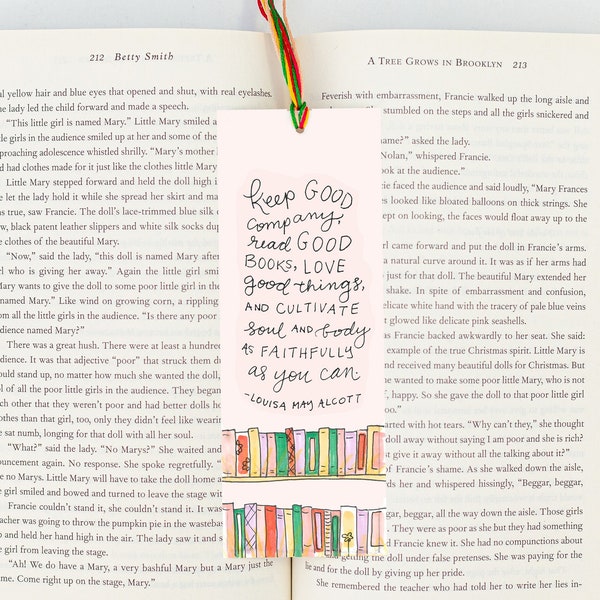 Read Good Books Bookmark - Louisa May Alcott - literary gifts