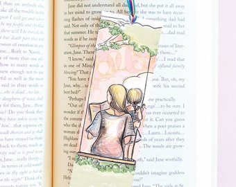 Mother and daughter reading Bookmark - Literary gift - booklover gift - book club gift