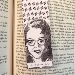Flannery O&#39;Connor Bookmark - illustrated - bookmark - author