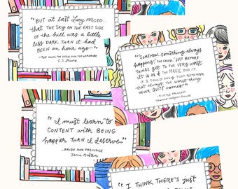 Heroine Encouragement Cards - Good News edition - Set of 12 mini quote prints - 3.5" x 5" quotes