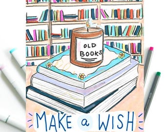 Happy Birthday Card - Book lover greeting card - kindred spirit gift