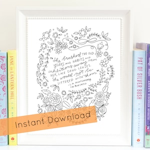 The Blue Castle Quote Digital Download - Digital Print - Bookworm Wall Art - Bookworm Gift