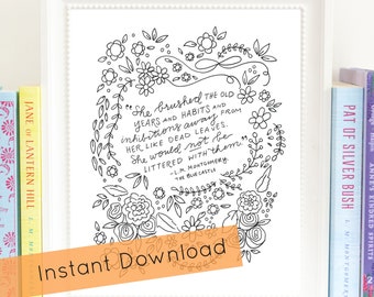 The Blue Castle Quote Digital Download - Digital Print - Bookworm Wall Art - Bookworm Gift