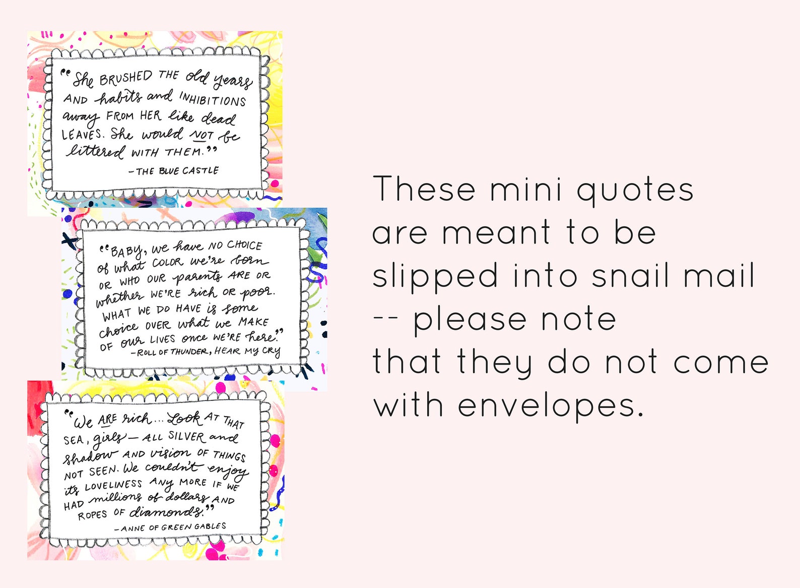 Heroine Encouragement Cards - Set of 12 Mini Quote Prints - Shift Your ...