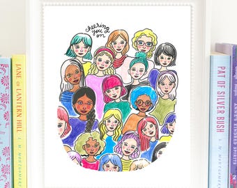 Cheering You On Print - Girls room decor - Nursery decor - friendship gift