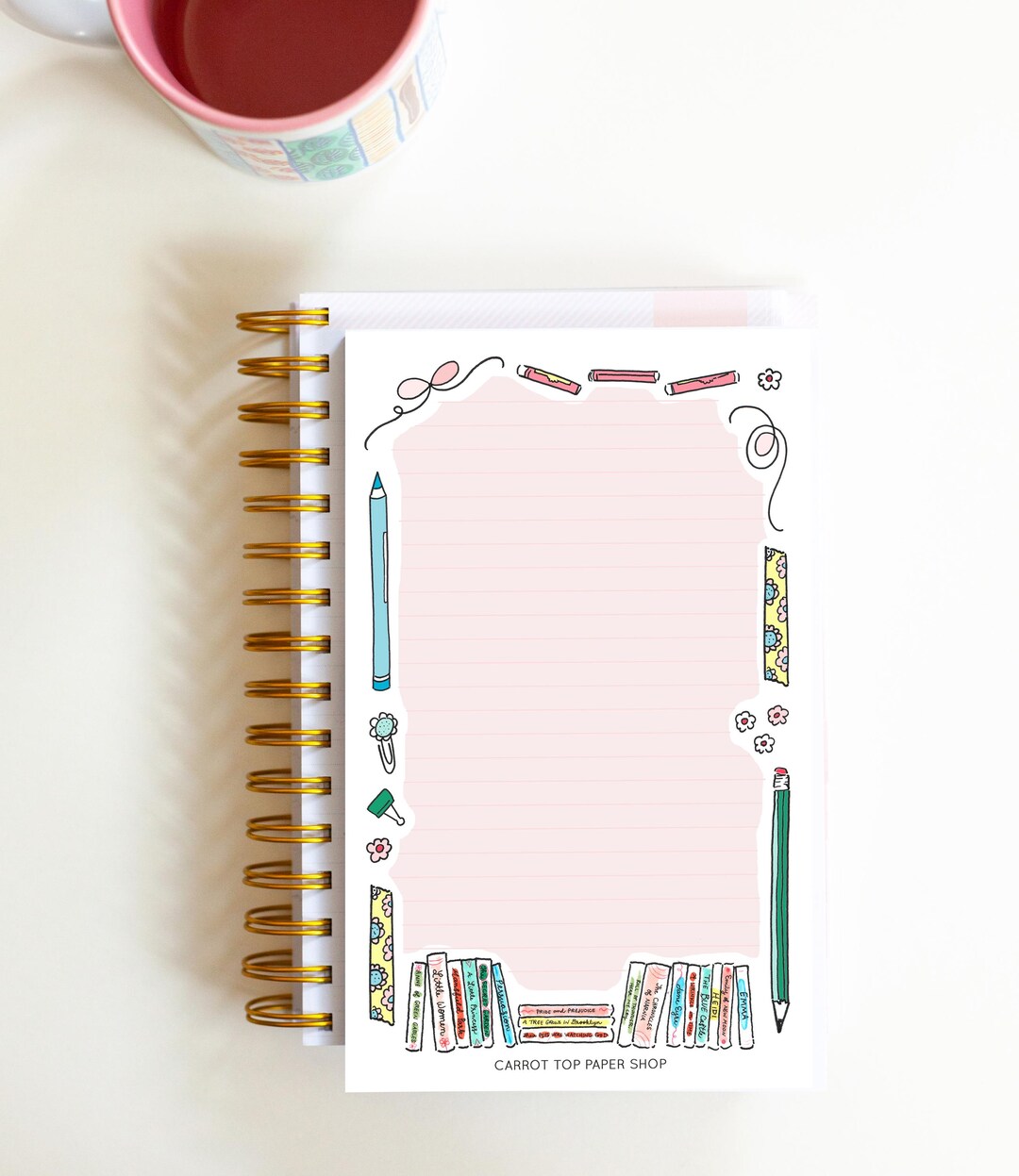 Heroine Classics Notepad - Bookish Notepad - Cute Notepad - Bookworm ...