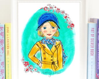 Nancy Drew - Literaturheldin - Kunstdruck - Illustriert - HND