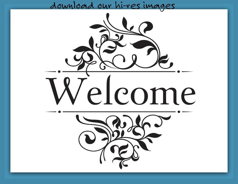 Clip Art Download Digital Design WELCOME for Personal Stationery Banners /& More! Koozies,Stadium Cups Signs Invitations,Beverage Napkins