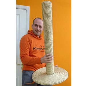 Cat Scratching Post 100% Natural Sisal Rope Top Quality Cat Scratcher - Handmade in Devon by ScratchyCats