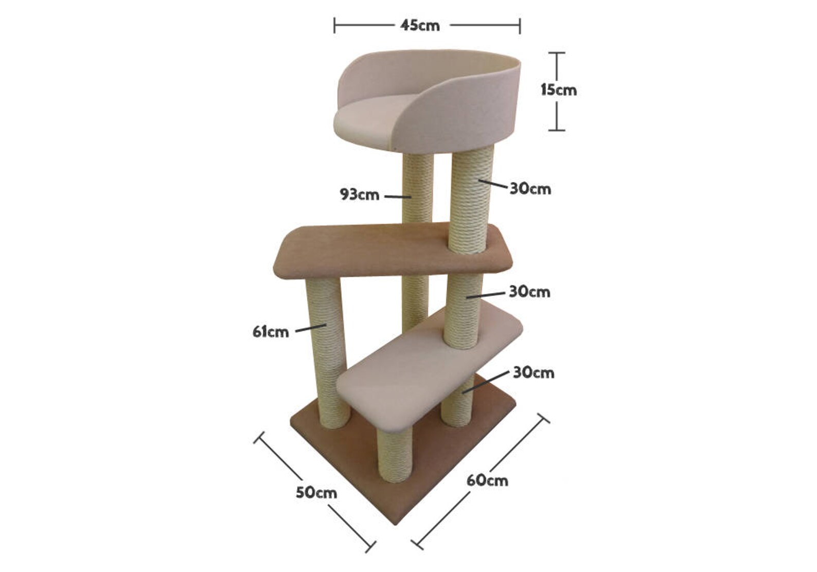 Luxury Cat Tree With Large Cat Bed Cat Furniture by Etsy UK