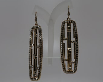 Gold and silver earrings