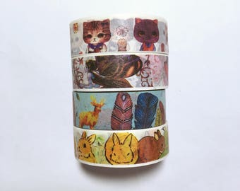 Animal Prints - Washi Tape Lot - 24" Washi Samples